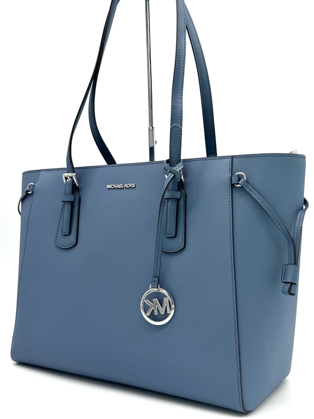Michael Kors Voyager Large Leather Tote Bag - Denim
